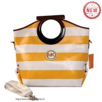 michael kors striped groot geel clutches Originele Tassen em36c510